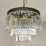 Подвесная люстра ярусная каскадная Citilux Мартин CL332131 (220V, хрусталь, на цепи)