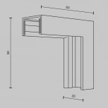 Коннектор угловой внутренний, накладной, черный Maytoni Accessories for tracks Basity TRA172ICL-11B