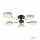 Потолочная люстра на штанге Arte Milano Ferrara 252006/5 Bk/Wh (LED, 220V, круглые)