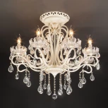 Потолочная люстра Eurosvet 12205 12205/8 белый (хрусталь Strotskis, подсвечник, свеча)