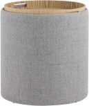 Пуф-столик с ящиком Хюгге S рогожка серый УТ000035338