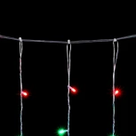 Гирлянда Занавес Облегченный 2 x 3 м Разноцветный 220В, 600 LED, Провод Прозрачный ПВХ, IP54