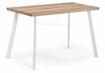 Стол Тринити Лофт 120 25 мм дуб делано светлый / белый матовый