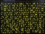 Гирлянда светодиодная Занавес желтая 220B, 300 LED, провод черный, IP65 RL-CS2*1.5-CB/Y Rich LED