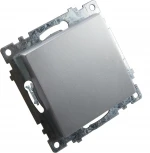 Выключатель одноклавишный (серебро) Stekker Катрин 39575