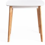 Стол обеденный Claire квадратный дерево гевея, МДФ, 80 x 75см , White (Белый) / Natural (натуральный) Tetchair 15114