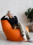 Кресло мешок Dreambag Груша Оранжевая ЭкоКожа (L, Классический) 5010811