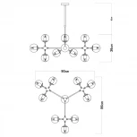 Потолочная люстра Arte Lamp Bolla A1664SP-12CC
