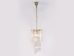 Подвесной светильник Newport 31100 31103/S gold (220V, хрусталь, на цепи, круглые)