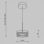 Подвесной светильник Maytoni Dress code MOD348PL-L14BBS3K (LED, 220V, на проводе, круглые)