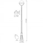 Наземный фонарь Arte Lamp Monaco A1497PA-1BK