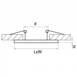 Рамка для одного встраиваемого светильника Lightstar Intero, квадрат, черный