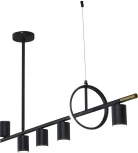 Подвесной светильник светодиодный на штанге AM Group AM438 BK (220V, на тросе)