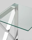 Журнальный стол Stool Group 40*40 КРОСС серебро УТ000004647