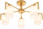 Потолочная люстра на штанге Escada Style 1142/5P Gold 5х60Вт E27, металл/стекло, золото (220V)