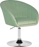 Кресло дизайнерское DOBRIN EDISON (мятный велюр (1922-8)) 8600-LM 8600-LM, цвет сиденья мятный (1922-8), основания хром