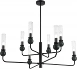 Потолочная люстра на штанге ST Luce Medea SL1244.403.08 черный/прозрачный E14 8*40W (220V)