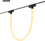 Трековый смарт-светильник с гибким неоном для низковольтного шинопровода Novotech Easy 359476 черный с двумя режимами работы LED 14W 24V 3000-6000K (умный дом - Алиса, Tuya Smart)