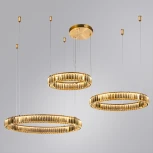 Подвесная люстра Divinare Renata 1135/17 SP-106 (LED, 220V, хрусталь, на тросе, кольцо)