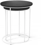 Столик журнальный SHT-CT7 камень пьетра чёрный/белый муар от фабрики Mebelik