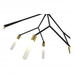 Подвесной светильник Evoluce Kaito SLE1129-403-08 Черный, латунь/Белый G9 8*5W (220V, на тросе)