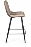 Стул полубарный UNO, бархат пепельно-бежевый 25 / чёрный конус Top Concept UNO 74732