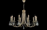 Подвесная люстра Crystal Lux Victoria SP10 GOLD/AMBER