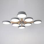 Потолочная люстра Wi-Fi на штанге Turna L8 Grey By ImperiumLoft Turna-B01 (LED, 220V, голосовое управление, умный дом - Алиса)