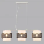 Подвесной светильник Lumion Animaisa 8002/3A белый, черный металл/металл, текстиль Е27 3*60W 220V (на проводе)