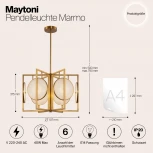 Потолочная люстра на штанге Maytoni Marmo MOD099PL-06G (220V)