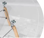 Стеклянный стол Woodville PT-151 80х80х76 clear glass / wood 15486