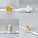 Белт-Лайт 10м, Провод Белый Каучук, Шаг 100 см, 10 Прозрачных Патронов, IP65 Laitcom BL10m/10L-8-P