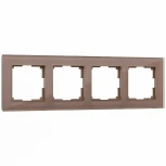 Рамка на 4 поста Favorit (латте, стекло) Werkel W0041142 (a058821)
