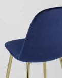 Стул Stool Group Валенсия велюр синий золотые ножки УТ000003336