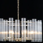 Подвесная люстра ILLUMICO IL0686-6PSQ-24 AB LYRA (220V, хрусталь, на цепи)