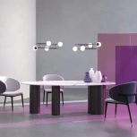 Подвесная люстра Maytoni Balance MOD317PL-04B (220V, на тросе, шарики, кольцо)