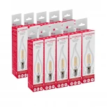 Лампочка светодиодная филаментная прозрачная свеча на ветру E14 9W Thomson Tail Candle TH-B2078