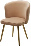 Стул МОНЕ ZIZI 605 Латте, велюр / Золотой каркас M-City