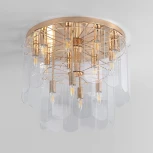 Потолочный светильник круглый Eurosvet Claire 60170 золото (220V, управление смартфоном, голосовое управление, умный дом - Minimir Home, Алиса, Маруся, Салют, круглые)