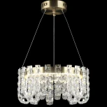 Подвесная люстра хрустальная светодиодная Reluce 02601-0.4-80W LED COP+CH (220V, на тросе)