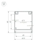 Профиль BOX60-ONTOP-2000 ANOD (Алюминий) 017358 Arlight