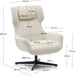 Кресло La Forma (ex Julia Grup) Zalina (Белый/ Фанера)