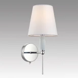 Бра с выключателем Lumion Karmen 8279/1W хром/серый, металл/керамика/текстиль Е14 1*40W 220V