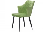 Обеденный стул на металлокаркасе Woodville Velen dark green 15025
