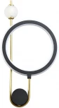 Бра CORIDA AP25W LED BLACK/GOLD Crystal Lux (220V, шар, кольцо)