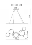 Подвесная люстра светодиодная MyFar Victory MR1134-6PL (220V)