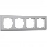 Рамка на 4 поста Stark (серебряный) Werkel W0041806 (a050912)