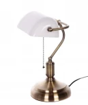Офисная настольная лампа Lumina Deco Banker LDT 305 WT (220V, выключатель, под старину)