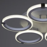 Потолочная люстра светодиодная на штанге Reluce 06319-3.3-05 WH+CR (RGB) (220V, пульт управления)