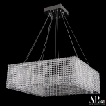 Подвесная люстра светодиодная APL LED Sicilia SH04.71.A.Ni.4000 (220V, хрусталь, на тросе)